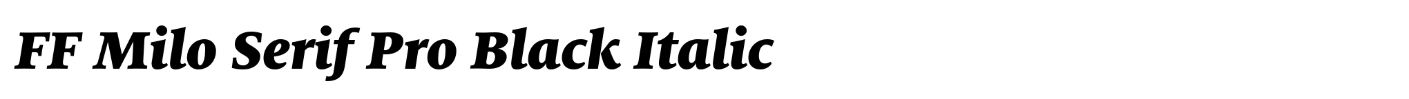 FF Milo Serif Pro Black Italic image